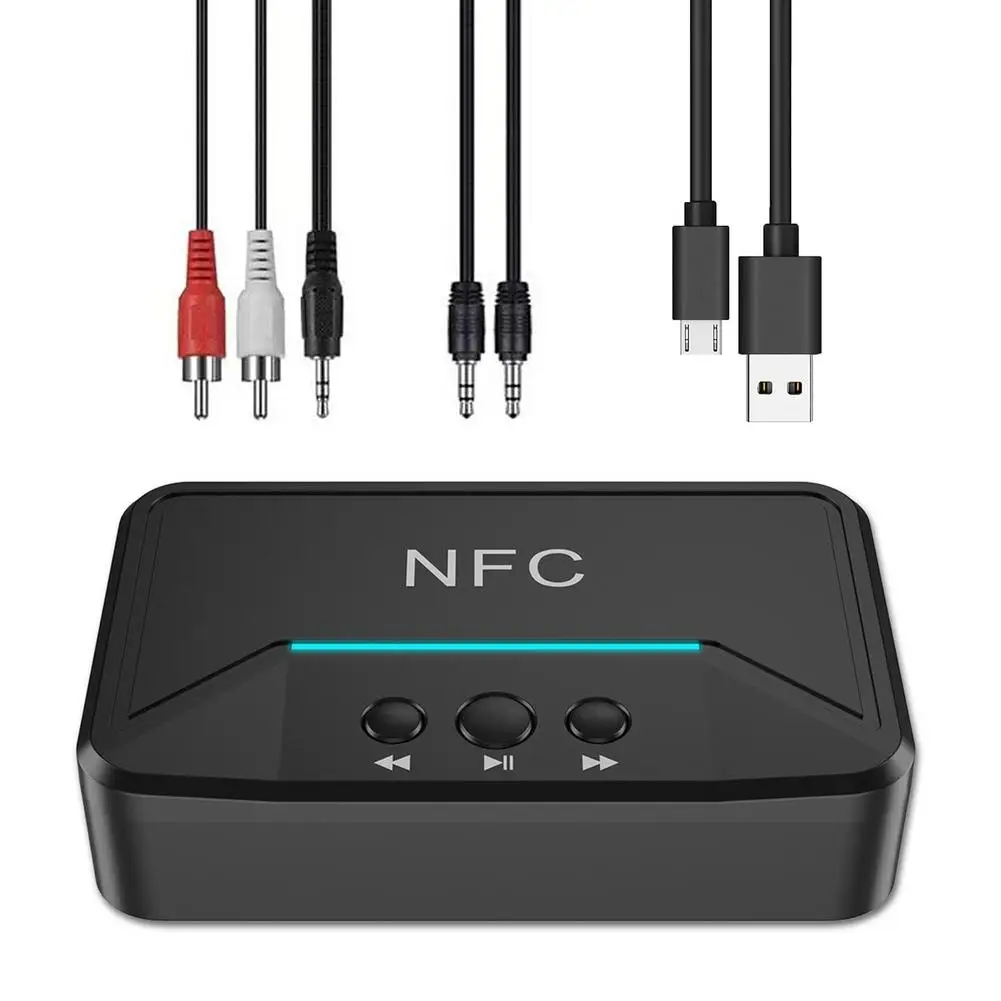 NFC Wireless Stereo Bluetooth 5.0 Receptor Audio Portabil Adaptor Bluetooth NFC 3.5 mm Ieșire audio Muzica Boxe Auto reducere! Portable Audio & \ www.andub2b.ro