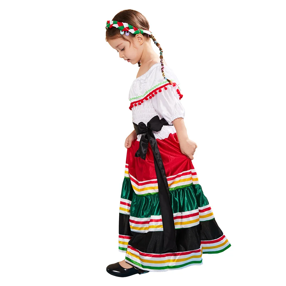 Populare Tradiționale Mexicane Rochie Fete Costum De Halloween Pentru Copii De Copii Petrecere De Carnaval Familie De Dans Rochie Fancy La reducere! / misc \ www.andub2b.ro