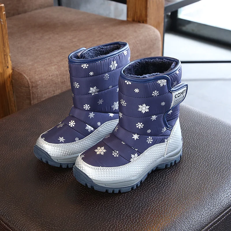 Iarna Platforma Baieti Cizme Copii de Cauciuc anti-alunecare de Zăpadă Cizme Pantofi pentru fete pentru Copii mari Impermeabil Pantofi Cald Botas La misc \