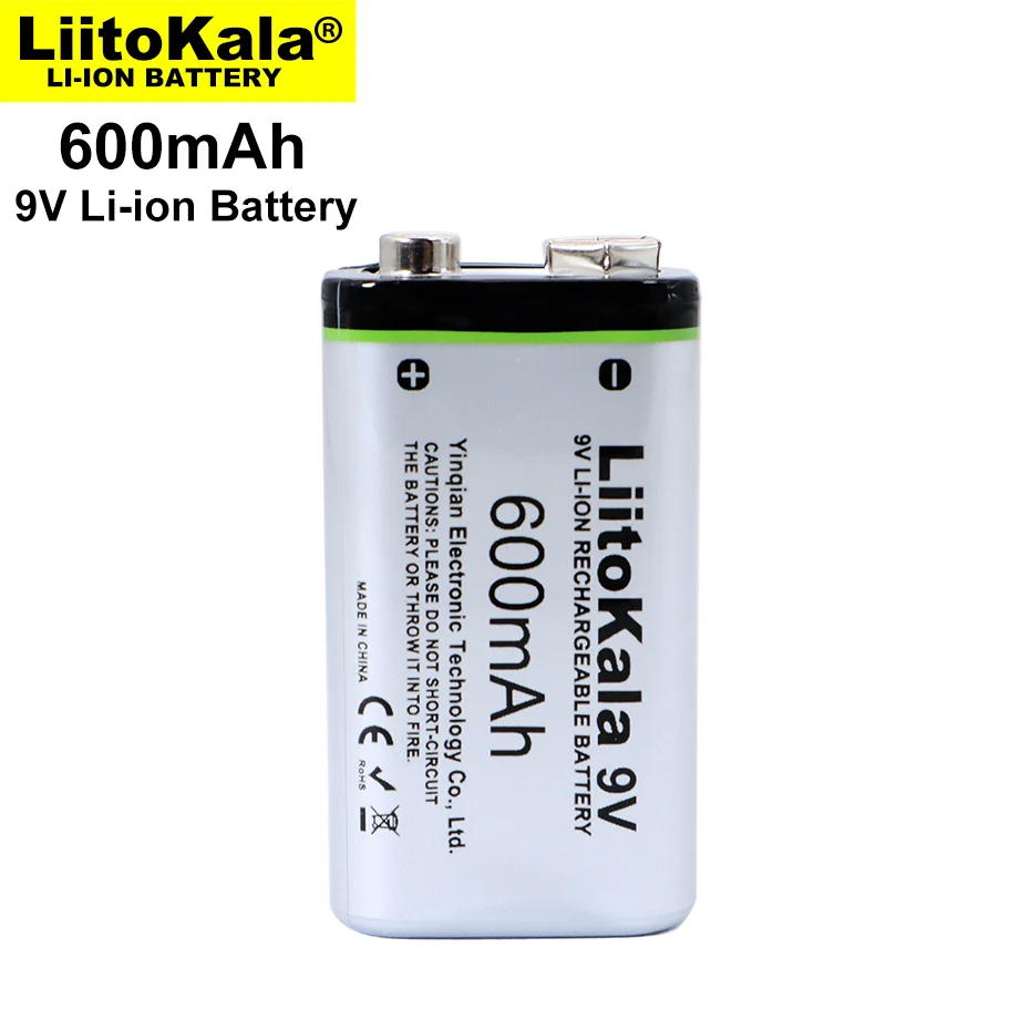 8PCS LiitoKala 600mAh 6F22 baterie li-ion Baterie Pentru Microfon Jucarii RC Temperatura Arma La reducere! / Baterii \ www.andub2b.ro