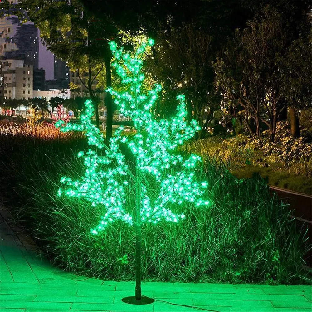 ecartament degetul aratator Estompa  LED-uri Lumina de Crăciun Copac Floare de Cires 480pcs Becuri cu LED-uri de  1,5 m/5 ft Înălțime Interioară Sau în aer liber, Utilizați Transport  Gratuit Picătură de Transport maritim Rainp La reducere! /