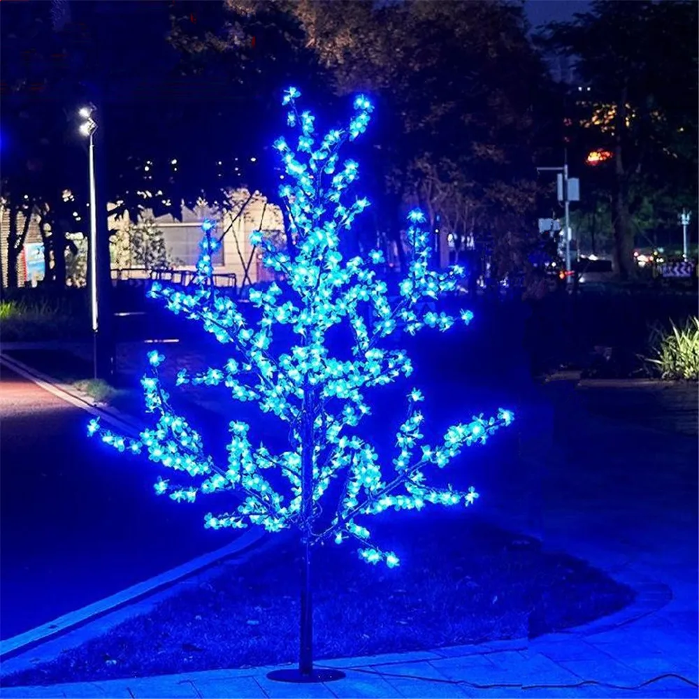 ecartament degetul aratator Estompa  LED-uri Lumina de Crăciun Copac Floare de Cires 480pcs Becuri cu LED-uri de  1,5 m/5 ft Înălțime Interioară Sau în aer liber, Utilizați Transport  Gratuit Picătură de Transport maritim Rainp La reducere! /